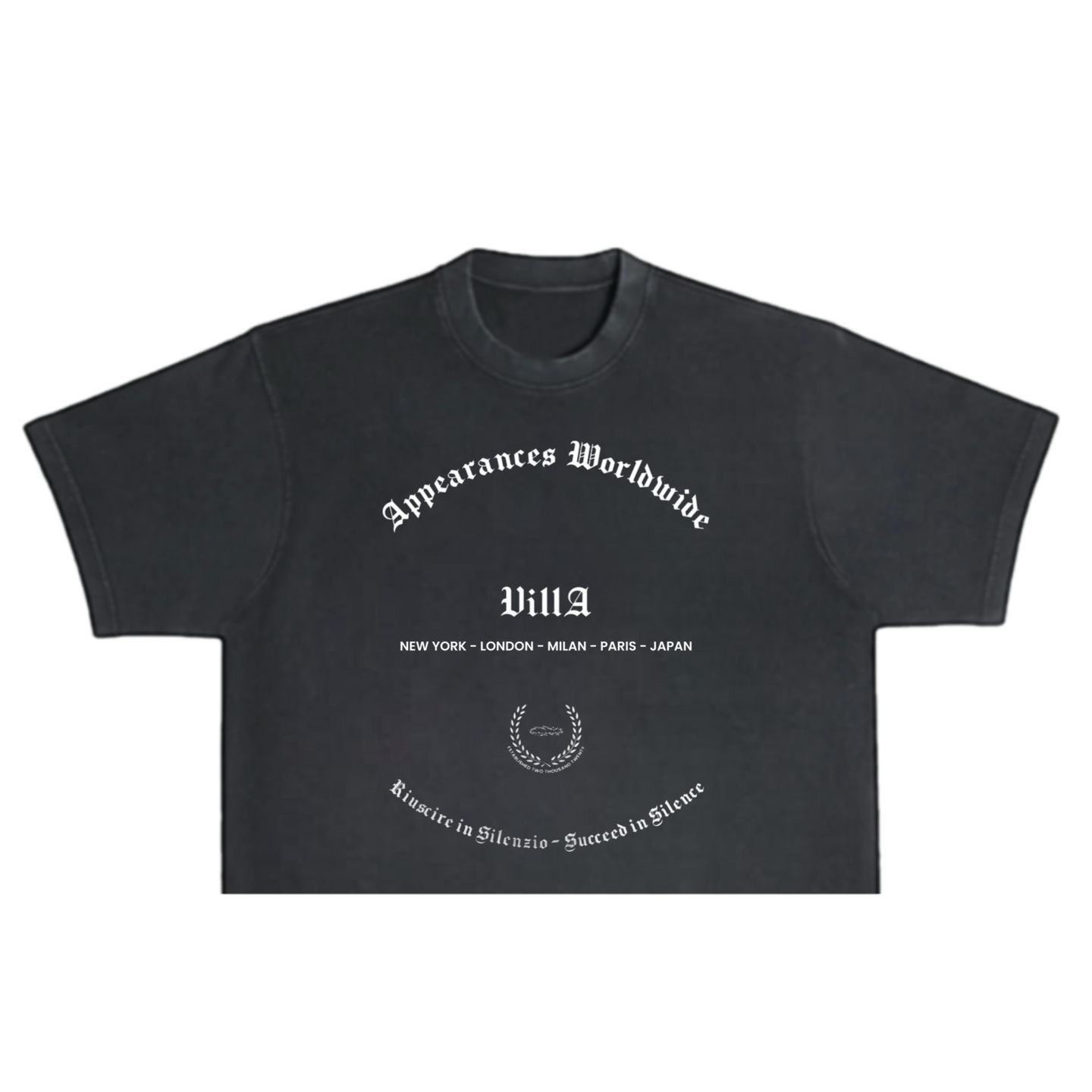 VillA Appearances Worldwide Oversized Garment Dyed Cropped Tee