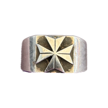 Load image into Gallery viewer, VillA Beveled Cross Ring
